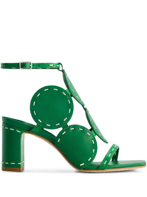Bernardo Bernardo 1946 76m block-heel sandals Green NEWMOON75