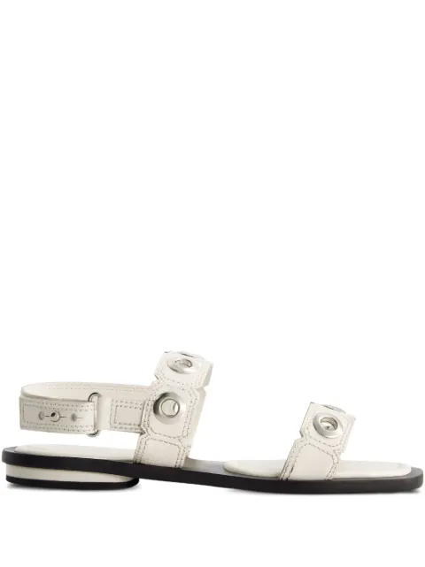 Bernardo Bernardo 1946 eyelet-embellished flat sandals White ACRO