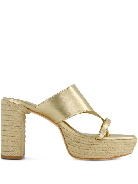 Bernardo Bernardo 1946 95mm Tera espadrille platform sandals Gold TERA