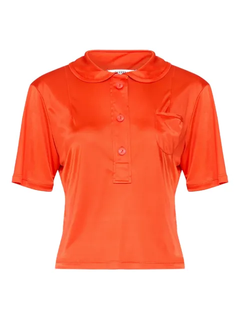Maison Margiela satin polo shirt Orange S51GL0060M20133