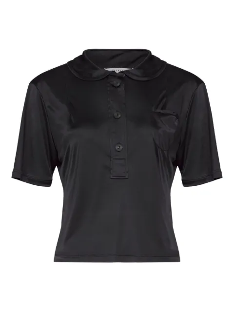 Maison Margiela satin polo shirt Black S51GL0060M20133