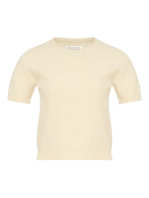 Maison Margiela fine-knit T-shirt Yellow S51HL0022M13144