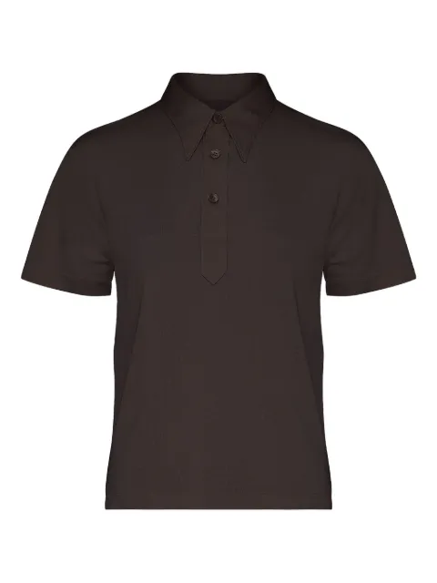Maison Margiela three-button polo top Brown S51GL0062M20134