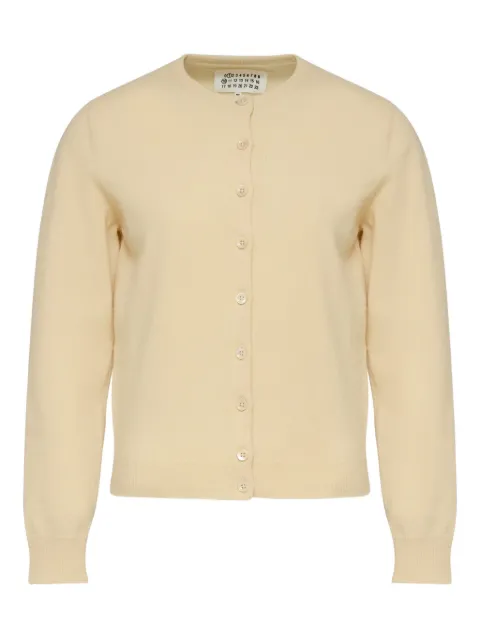 Maison Margiela virgin wool cardigan Neutrals S51HP0019M13144