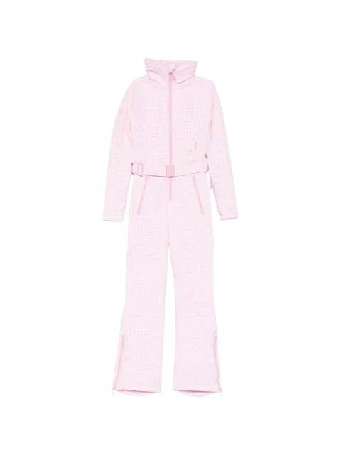 Cordova gingham-pattern belted ski suit Pink 25CHT10