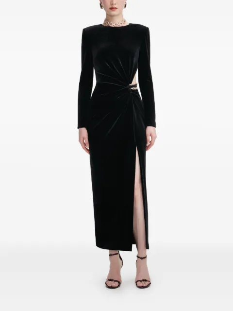 Self-Portrait velvet midi dress Black AW25128MB