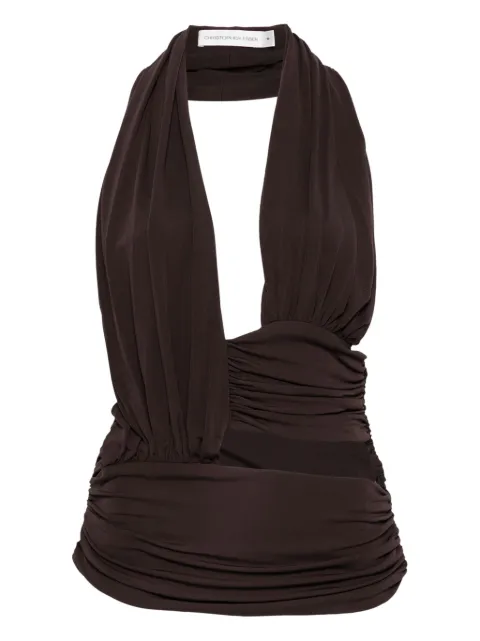 Christopher Esber draped top Brown 25031840