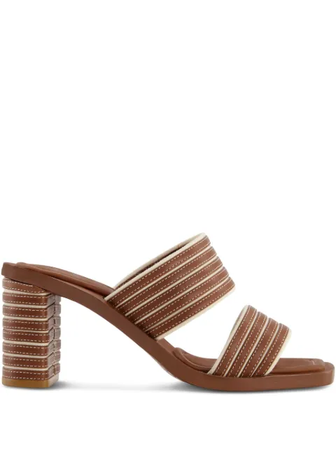 Bernardo Bernardo 1946 70mm Bari striped sandals Brown BARI