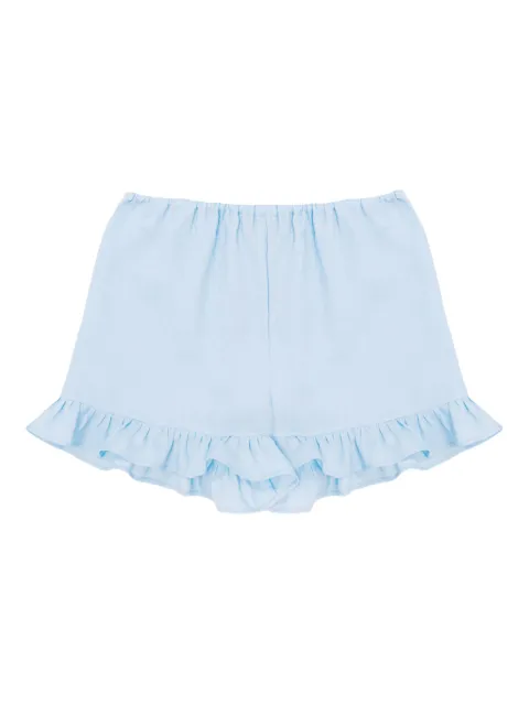 Sleeper Cha Cha ruffled-hem shorts set Blue CHSH01P010N