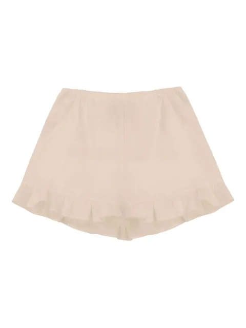 Sleeper Cha-Cha ruffled shorts Neutrals CHSH01P017N