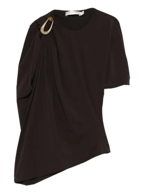 Christopher Esber draped ring-detail top Brown 25031947