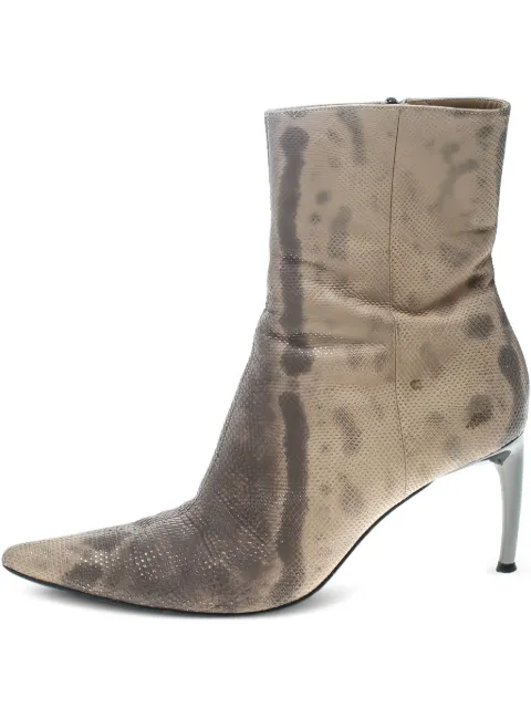 Sergio Rossi Vintage 75mm leather ankle boots Neutrals 159917
