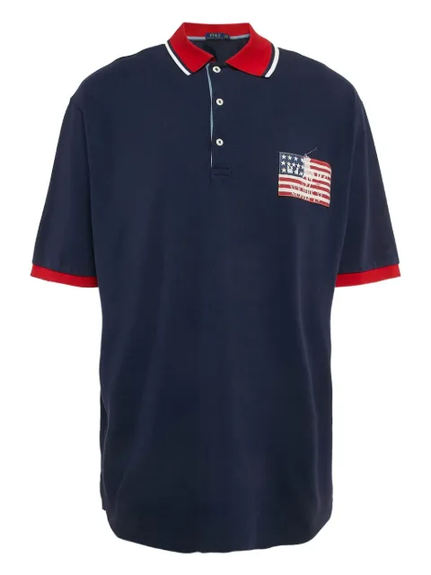 Polo Ralph Lauren Vintage pre-owned contrasting-collar polo shirt Blue 1128693