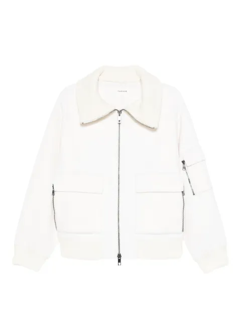 P.A.R.O.S.H. zip-front patch-pocket jacket White LEAK25D431747
