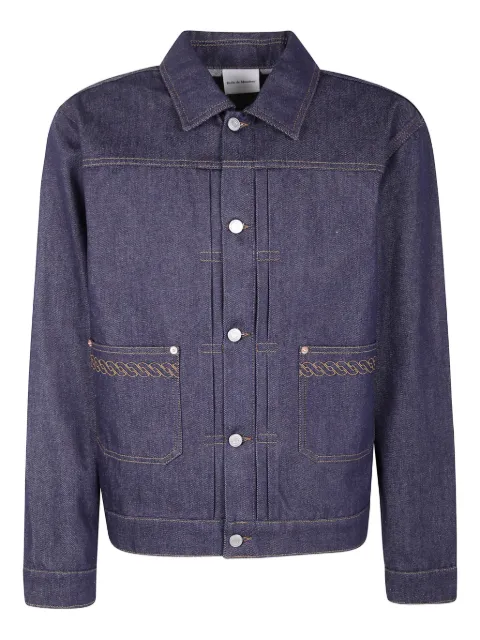 Drôle De Monsieur embroidered denim jacket Blue HJT172CO211