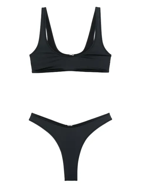 VENUJA plunge-neck bikini set Black BI001DBLK