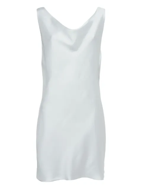 Norma Kamali Vintage pre-owned satin mini dress White 919562