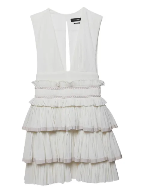 Isabel Marant Vintage Pre-owned ruffled cotton dress White 1124651