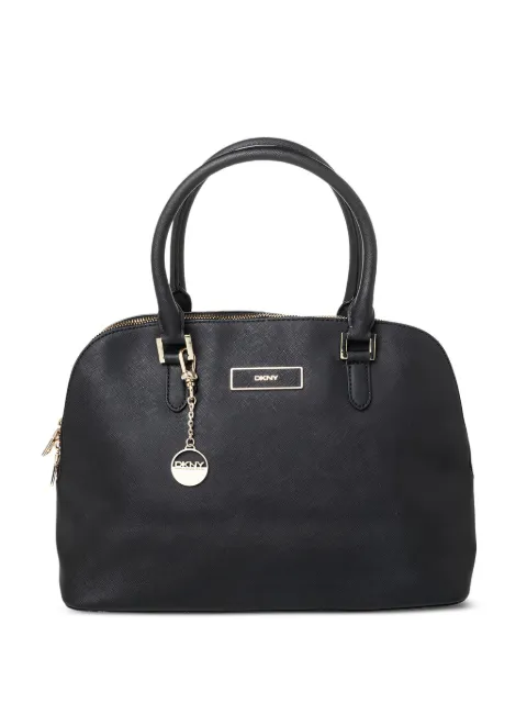 DKNY Vintage pre-owned canvas top-zip tote bag Black 466698