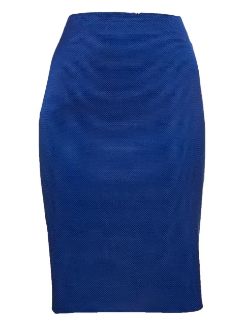 Emporio Armani Pre-Owned 2011 textured pencil skirt Blue 974491