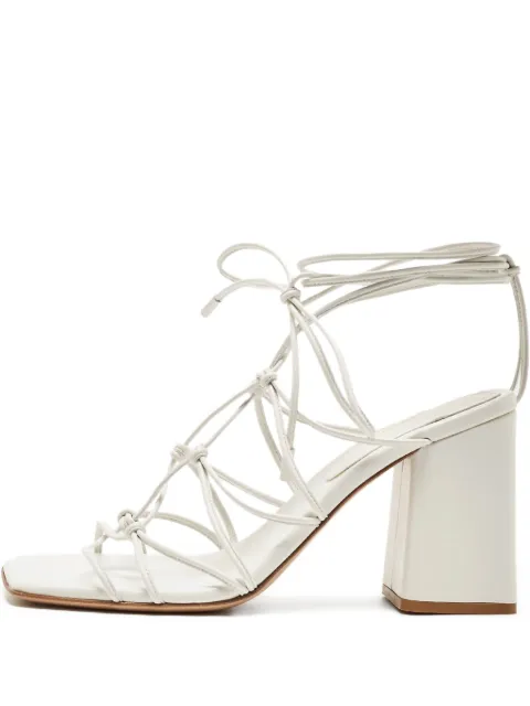 Gianvito Rossi pre-owned 95mm knotted leather sandals White 959545