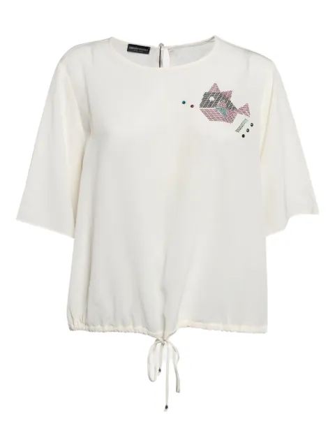 Emporio Armani Pre-Owned silk top White 963267