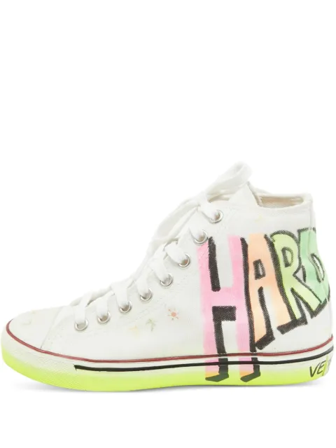 VETEMENTS graffiti high-top sneakers White 974050