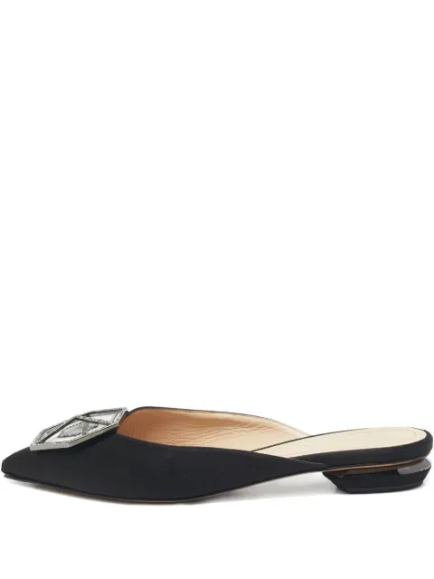Nicholas Kirkwood pre-owned Eden geometric-embellishment mules Black 1118941