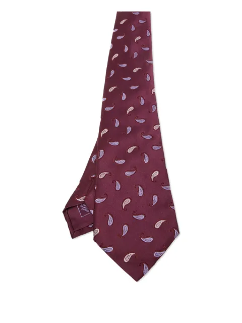 Brioni Vintage pre-owned paisley-embroidered tie Red 1120550