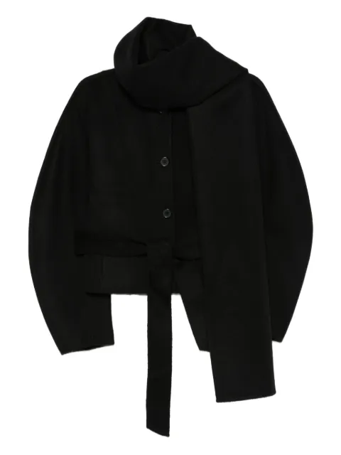 P.A.R.O.S.H. button-fastening belted jacket Black D431794LEAK25
