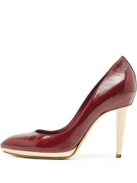 Sergio Rossi Vintage 90mm patent-leather pumps Red 941856