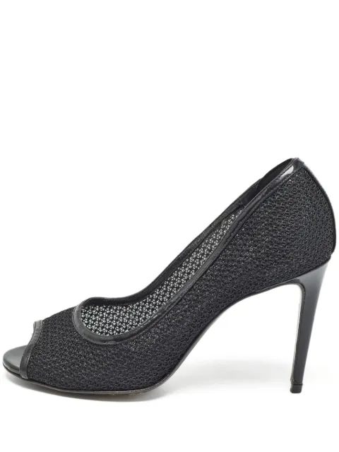 Dolce & Gabbana Pre-Owned 95mm mesh peep-toe pumps Black 998272