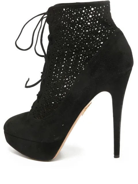 Charlotte Olympia pre-owned 150mm stiletto ankle boots Black 963981