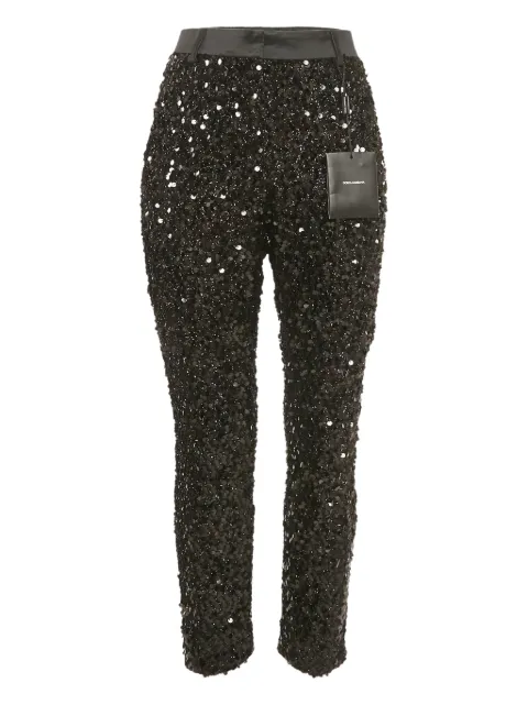 Dolce & Gabbana Pre-Owned sequinned trousers Black 1113978