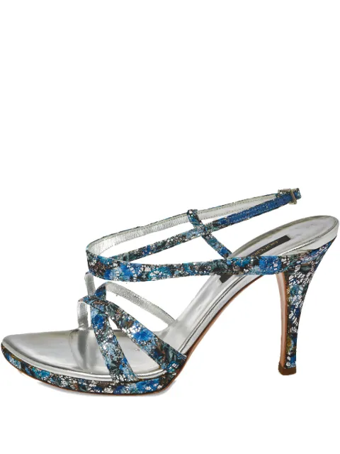 Sergio Rossi Vintage 2023 105mm glitter sandals Blue 367123