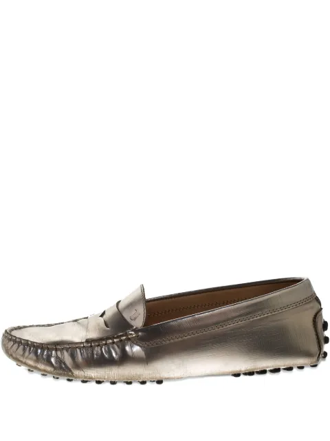 Tod's Vintage leather loafers Metallic 261591