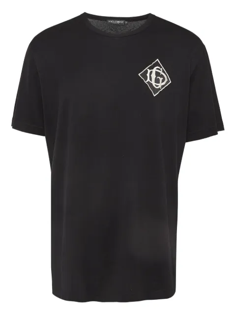 Dolce & Gabbana Pre-Owned logo-appliqué T-shirt Black 999445