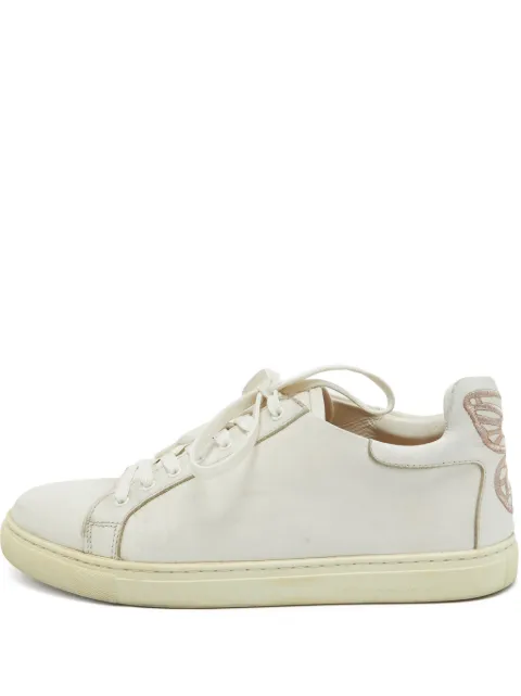 Sophia Webster Bibi Butterfly embellished leather sneakers White 998407