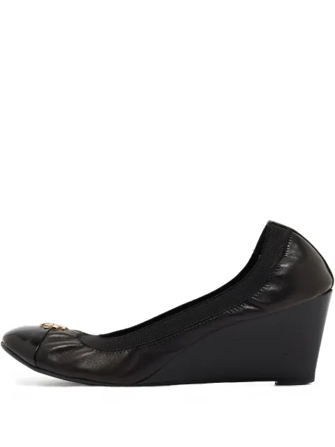 Tory Burch pre-owned 75mm Jolie wedge pumps Black 943101