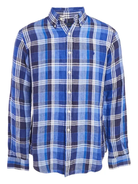 Polo Ralph Lauren Vintage 2024 checkered linen shirt Blue 1115911