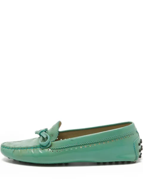 Tod's Vintage leather loafers Green 919725