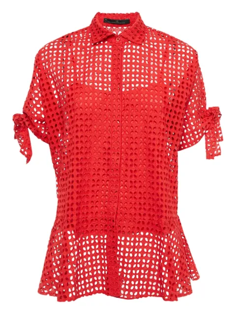 Carolina Herrera Vintage embroidered shirt Red 1119408