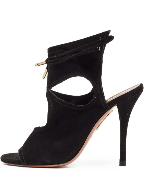 Aquazzura cut-out open-toe heels Black 1122966