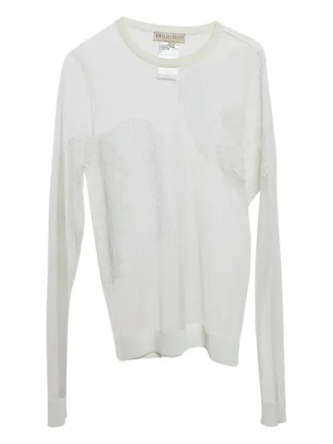 PUCCI Pre-Owned embroidered-tulle top White 1117562