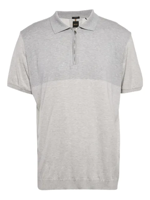 BOSS pre-owned zip-up polo shirt Grey 1104581