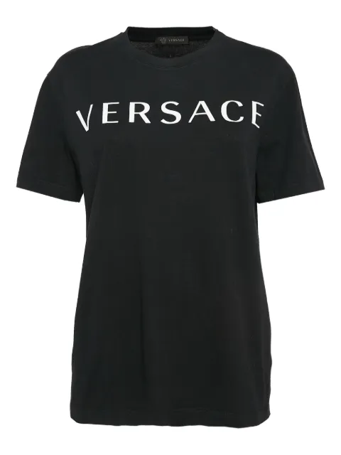 Versace Pre-Owned logo-print T-shirt Black 1073127