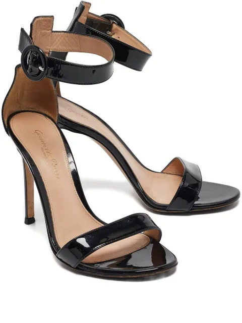 Gianvito Rossi Pre-owned 100mm Portofino ankle-srap sandals Black 1055171
