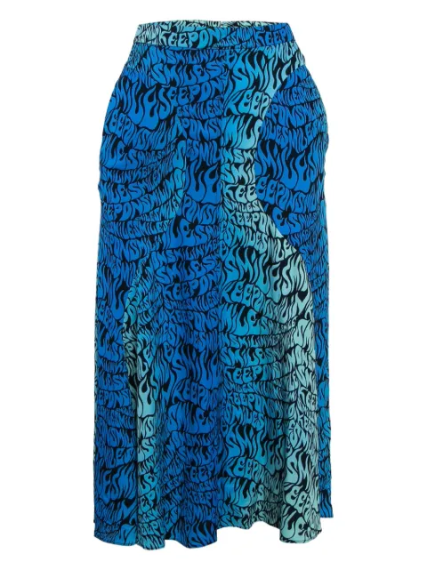 Stella McCartney Pre-Owned printed midi skirt Blue 1050531