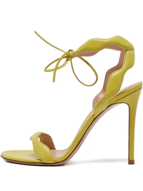 Gianvito Rossi 110mm leather heeled sandals Green 1037950