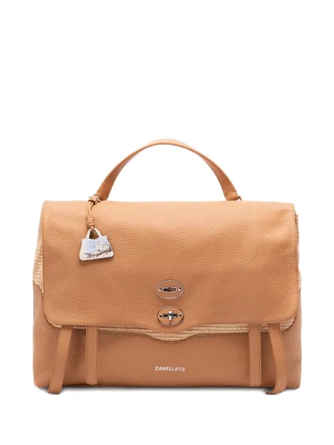 Zanellato Postina Spinnaker textured leather tote bag Brown 691702170000XL
